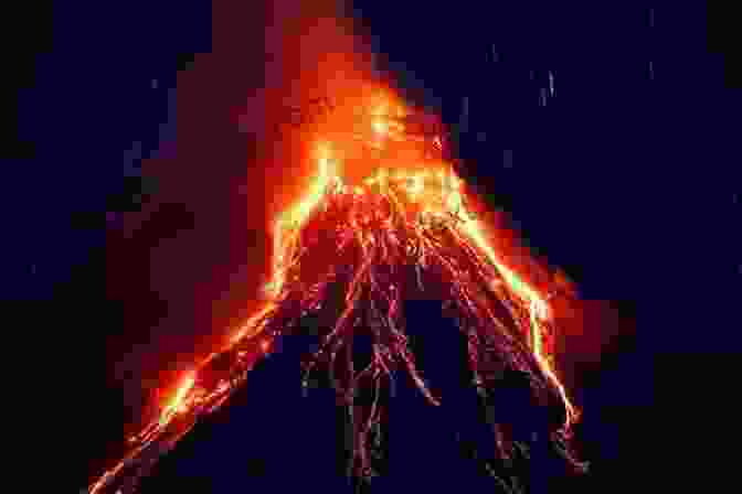 A Dramatic Photograph Of An Erupting Volcano With Lava Flowing Down Its Slopes Aerial Geology: A High Altitude Tour Of North America S Spectacular Volcanoes Canyons Glaciers Lakes Craters And Peaks