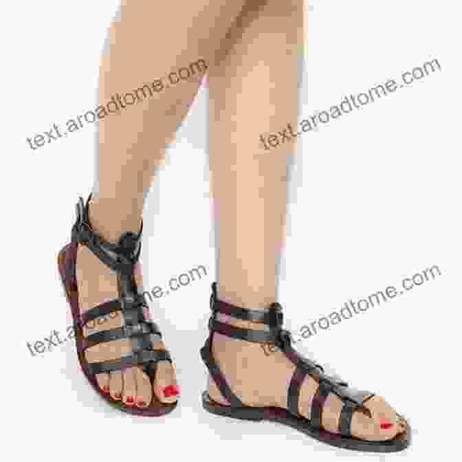 A Pair Of Margo Nash Gladiator Sandals In Brown Leather. High Quality Footwear Sandals Margo Nash