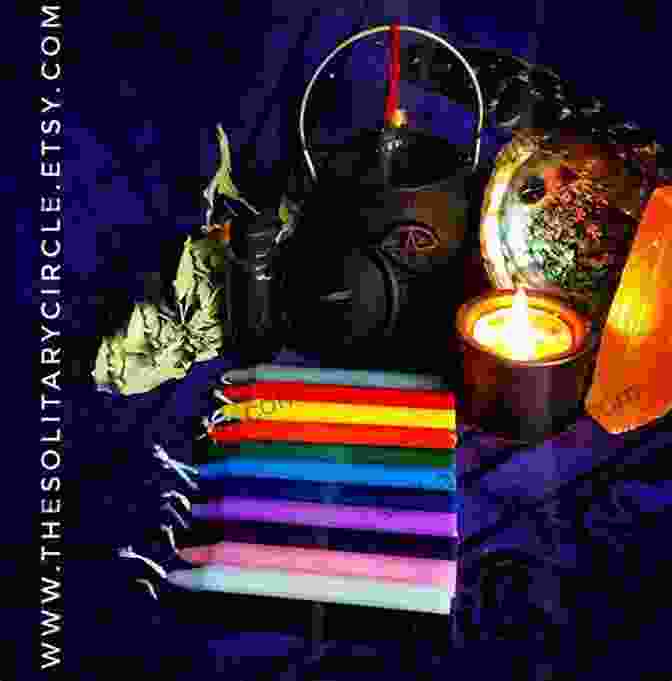 A Photograph Of A Magickal Ritual With Candles, Incense, And Symbols Magick: Secrets Of Enochian Chaos And Sigil Magick And Using Protection Spells Tarot Reading Wicca Moon Magic And Natural Elements To Enhance Your Life (Spiritual Witchcraft)