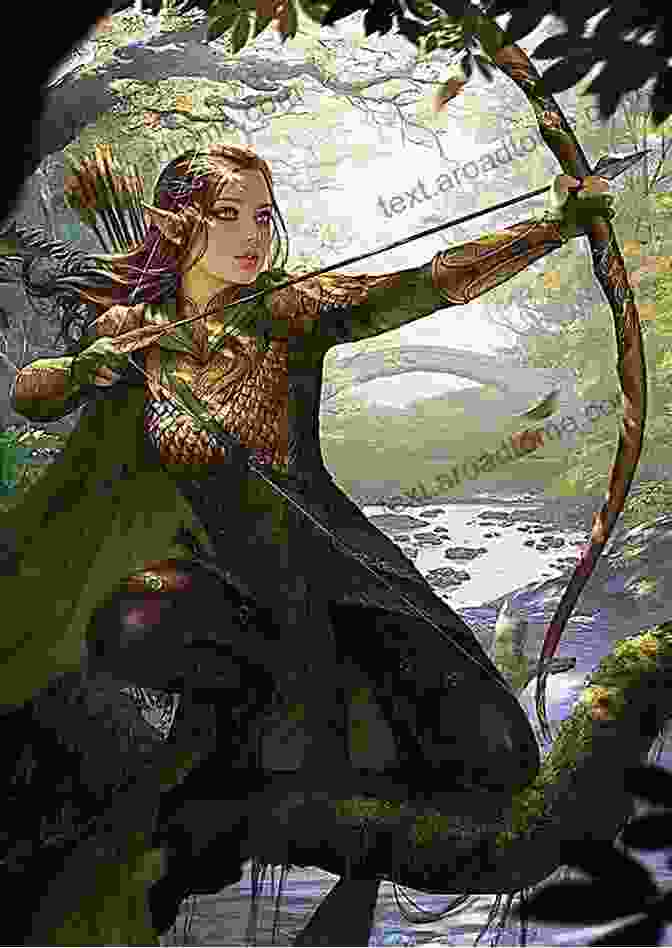 An Illustration Of A Graceful Elf With Long, Flowing Hair And A Bow And Arrow. A Field Guide To Elves Dwarves And Other Magical Folk (Fantasy Field Guides)