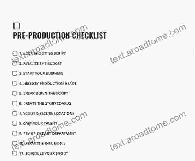 Film Production Checklist From The Filmmaker Handbook The Filmmaker S Handbook: A Comprehensive Guide For The Digital Age: Fifth Edition