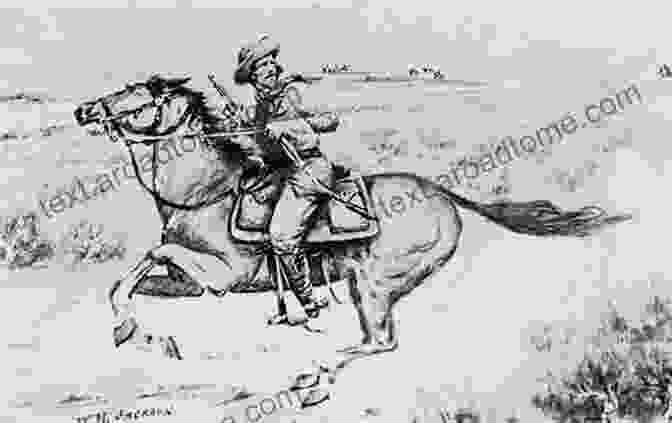 Historical Painting Depicting A Pony Express Rider Galloping Through The Vast Western Landscape. Cowboys Mountain Men And Grizzly Bears: Fifty Of The Grittiest Moments In The History Of The Wild West