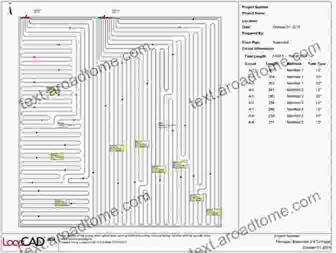 Radiant Floor Heating Design Plan With Room Layout And Tube Spacing Radiant Floor Heating Second Edition