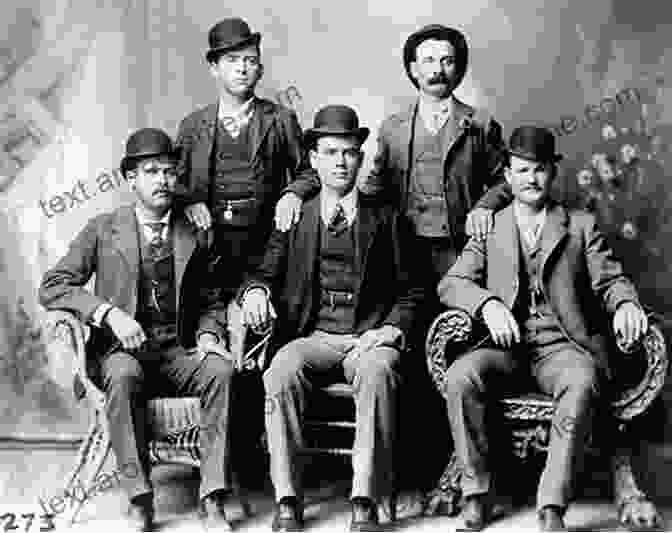 Sepia Tinted Photograph Of The Notorious Wild Bunch, A Group Of Outlaws Who Terrorized The West. Cowboys Mountain Men And Grizzly Bears: Fifty Of The Grittiest Moments In The History Of The Wild West